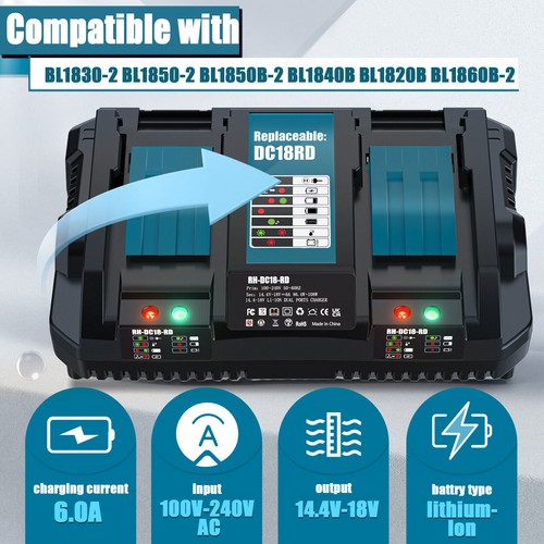Dual fast charger for makita - dual,