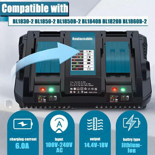 Dual fast charger for - charger, makita